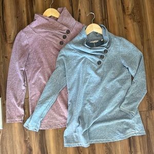 Bundle of 2 Soft Surroundings Long Sleeve Tops - Size (see description)